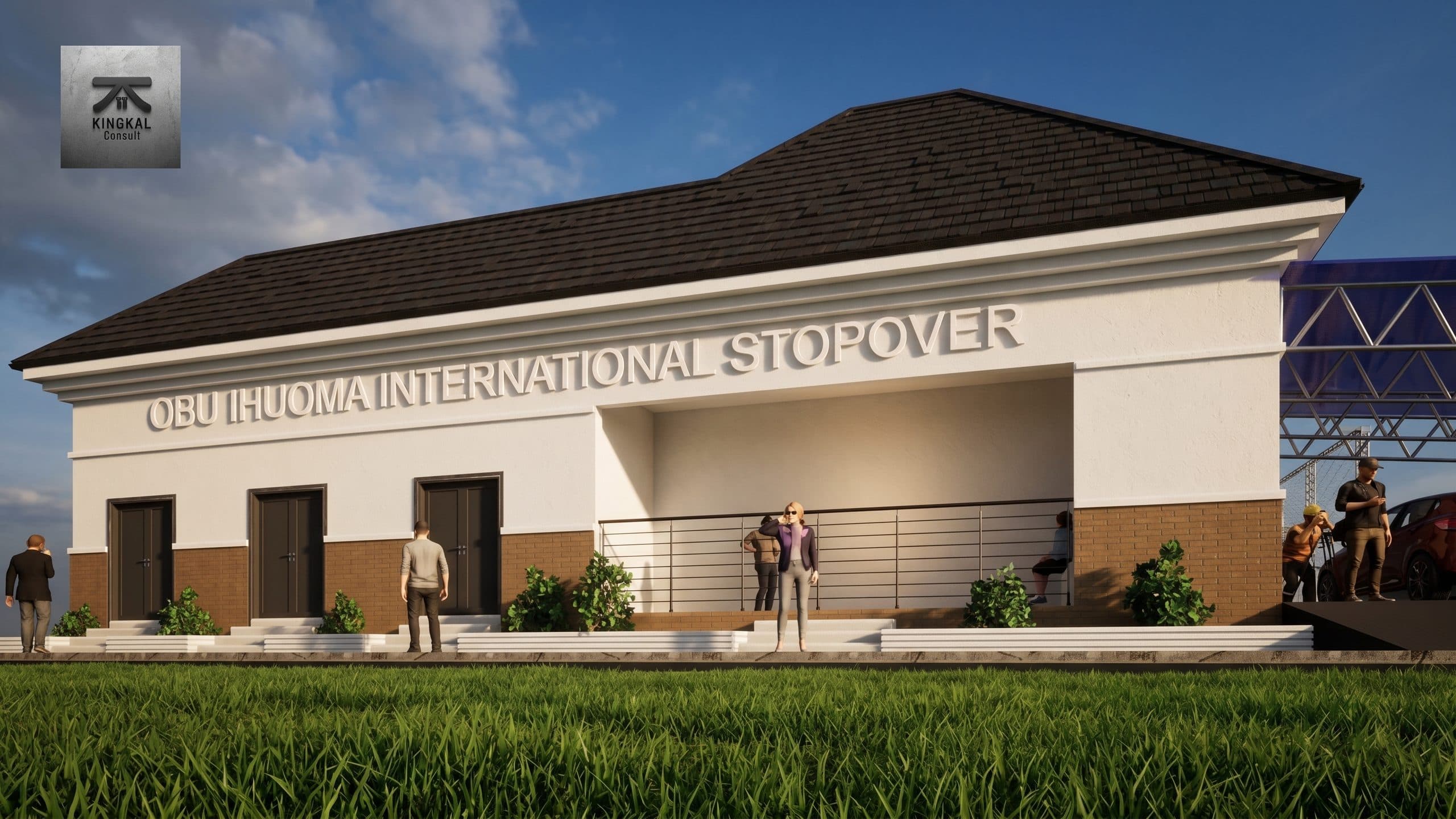 Architectural render: Obu Ihuoma International Stopover (KingKal Consult)