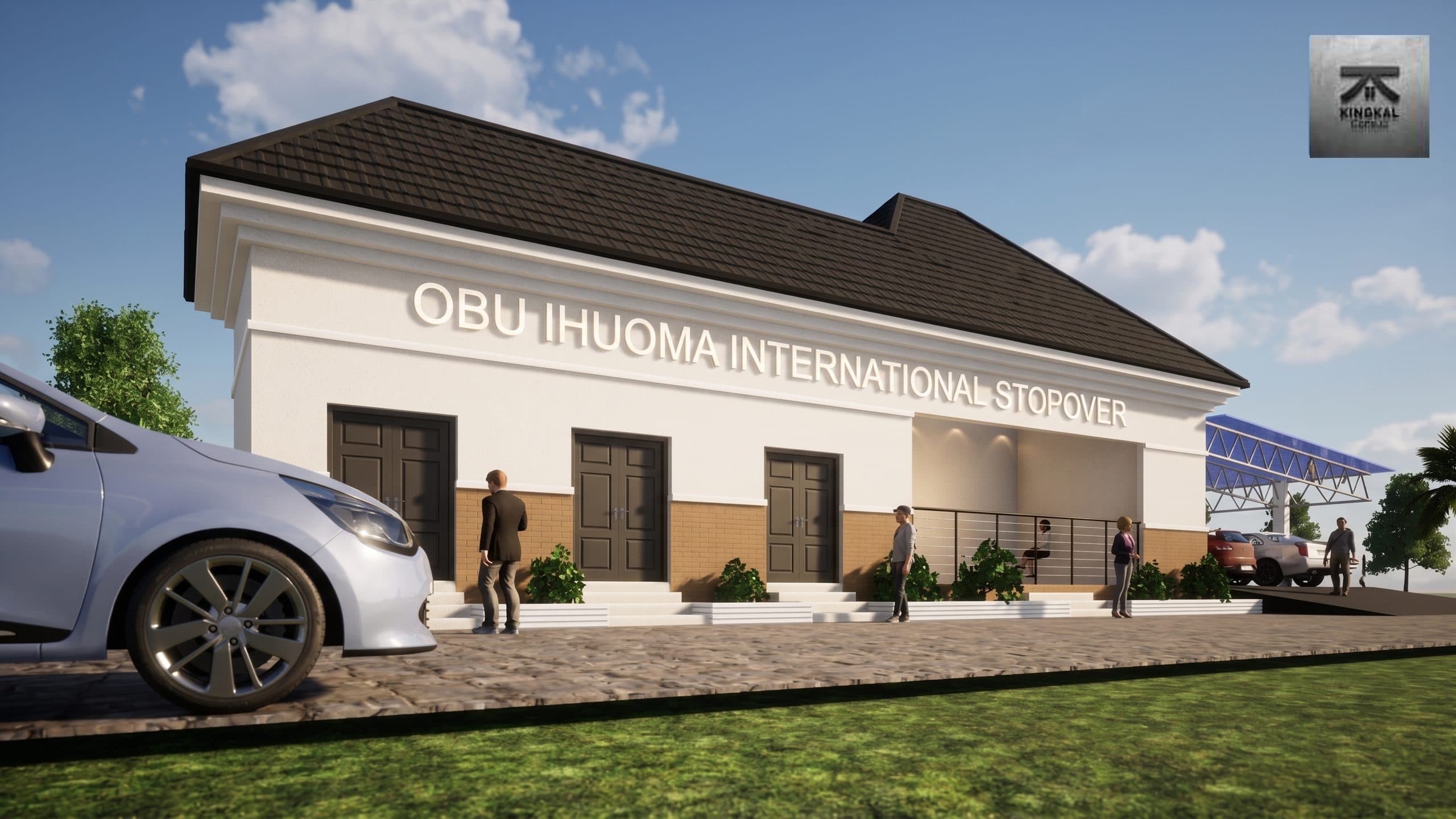 Lock-up shops (architectural render)